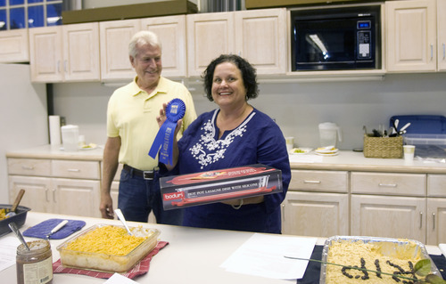 Kim Raff | The Salt Lake Tribune
Laurie Willberg wins first place in the Funeral Potato Contest at the Utah State Fair in Salt Lake City earlier this month.