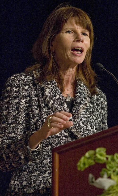 Paul Fraughton | Salt Lake Tribune
The Outstanding Achievement Award for  Health/Medicine ,given by the YWCA at their luncheon, was awarded to Leigh Neumayer.

 Friday, September 21, 2012