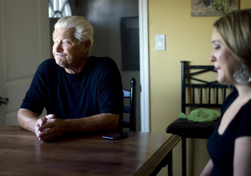 Kim Raff | The Salt Lake Tribune
Lark Montague went missing five years ago on Sept 21. Her husband Dennis Montague and daughter Brittany Montague are still looking for answers.  They are interview about Lark at Dennis' home in Magna, Utah on September 19, 2012.