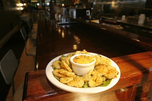 Rick Egan   |  The Salt Lake Tribune

Fried Pickles, for a restaurant review of Bayleaf Cafe.   
Saturday, November 14, 2009
