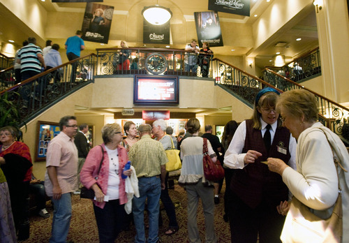 Kim Raff | The Salt Lake Tribune
People gather in the lobby at a sold out show of 