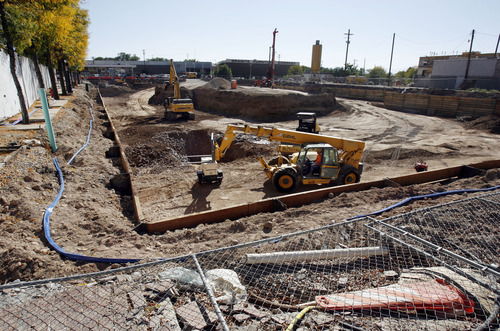 Francisco Kjolseth  |  The Salt Lake Tribune
The empty hole on the corner of 1100 East and 2100 South in Sugar House finally sees some activity. The American Planning Association announced Wednesday that the Fairmont-Sugar House area is among the 