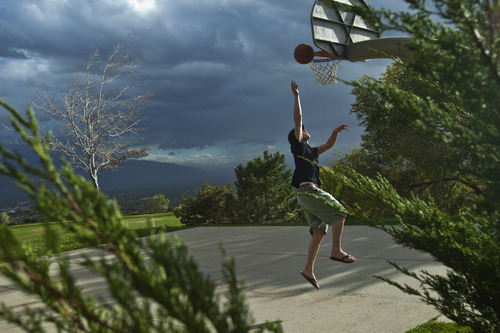 Chris Detrick  |  The Salt Lake Tribune
Rich Karpowitz plays basketball at 11th Ave Park Tuesday October 16, 2012.