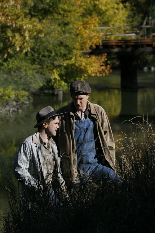 Francisco Kjolseth  |  The Salt Lake Tribune

Joe Tapper plays George, left, and Mark Watson is Lennie in Pioneer Theatre Company's production of John Steinbeck's 