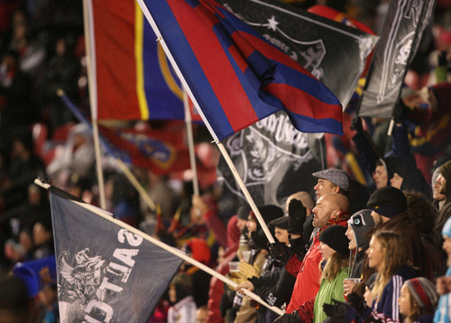 Steve Griffin | The Salt Lake Tribune


Real Salt Lake fans get fired up during first half action of the their CONCACAF match with C.S. Herediano in Sandy, Utah Tuesday October 23, 2012.