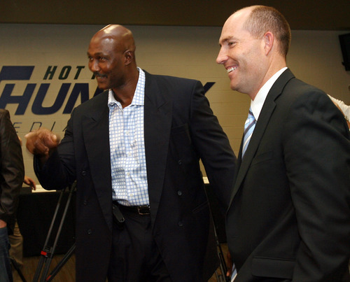 Steve Griffin | The Salt Lake Tribune


Karl Malone and Chad Lewis talk with friends, at EnergySolutions Arena, prior to being inducted into the Utah Sports Hall Of Fame in Salt Lake City on Tuesday, Oct. 23, 2012.