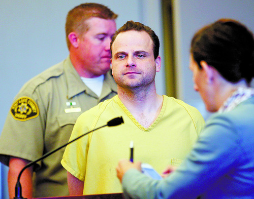 Al Hartmann  |  The Salt Lake Tribune  
Accused date-rapist Greg Peterson appears in Judge Judith Atherton's Fourth District Court in Salt Lake City Friday July 27 to schedule a preliminary hearing.