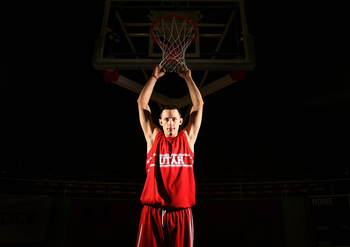 Leah Hogsten  |  The Salt Lake Tribune
 University of Utah basketball team's Jason Washburn, Utah's big man hoping to make a difference this season, Tuesday, October 22, 2012.