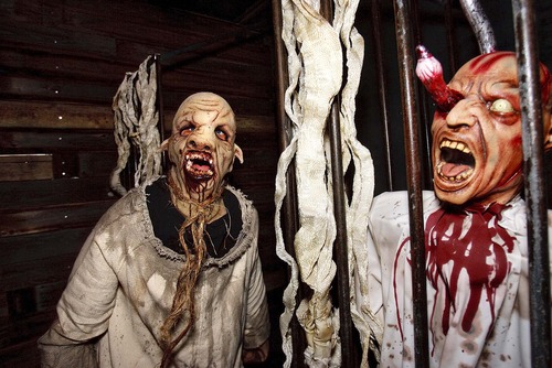 Trent Nelson  |  The Salt Lake Tribune
Frankenswine, left, at the Strangling Brothers Haunted Circus in Draper in 2011.