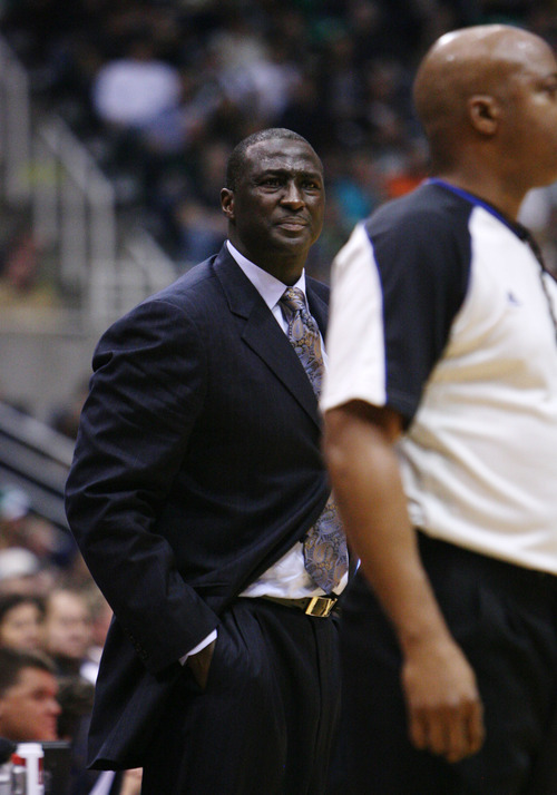 Steve Griffin | The Salt Lake Tribune


Utah head coach Tyrone Corbin grimaces at the ref during first-half action in the season opener against the Dallas Mavericks at EnergySolutions Arena  in Salt Lake City on Wednesday, Oct. 31, 2012.