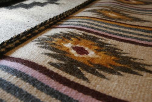 Scott Sommerdorf  |  The Salt Lake Tribune              
A close up of the weave in one of the many rugs on display at the Adopt A Native Elder Program at the Deer Valley Resort, Snow Park Lodge, Thursday, November 1, 2012.
