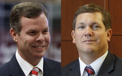 Utah Attorney General candidates John Swallow, left, and Dee Smith.