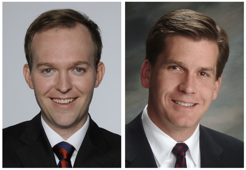 Ben McAdams, Democratic Salt Lake County mayor candidate (left) and Mark Crockett, Republican Salt Lake County mayor candidate.