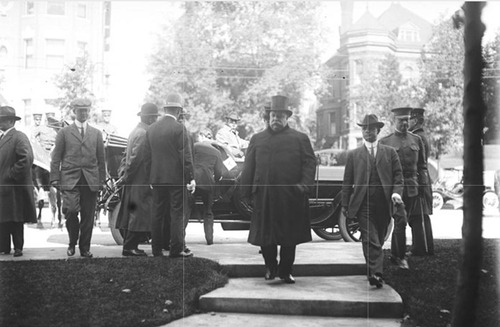 President William Taft at the Alta Club in Salt Lake while visiting Utah in 1911. Courtesy Utah State Historical Society