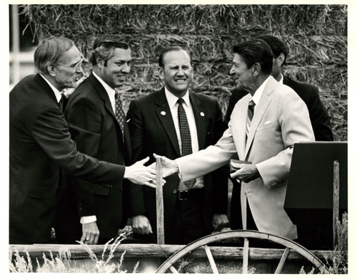Tribune file photo

Ronald Reagan visits Utah in 1982.