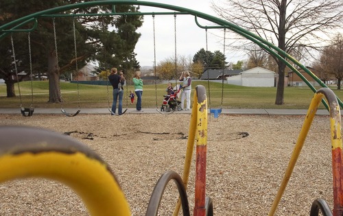 Leah Hogsten  |  The Salt Lake Tribune
 Big Bear Park, Thursday, November 8, 2012. Salt Lake County Mayor Peter Corroon has proposed a property tax increase of 17.5 percent to help pay for, among other things, maintenance of city parks that has been deferred for years.