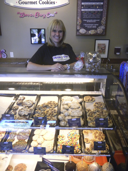 Tom Wharton  |  The Salt Lake Tribune
Rachel Smith, owner of Over the Top Gourmet Cookies in South Jordan, specializes in cookies with candy bars on the top.