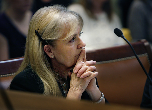 Scott Sommerdorf  |  Tribune file photo             
Rep. Christine Watkins, D-Price, listens to testimony in a committee meeting during the 2012 Legislature. Watkins was defeated in the recent election, costing Democrats their last legislative seat outside Salt Lake County.