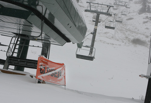 Scott Sommerdorf  |  The Salt Lake Tribune              
The closed Collins Lift at Wildcat Base at Alta Ski Area, Friday, November 8, 2012