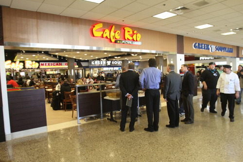 Rick Egan  | The Salt Lake Tribune 

The new Cafe Rio, in the Salt Lake City International Airport, Thursday, Nov. 15, 2012. HMSHost unveiled 13 new dining venues at the airport.