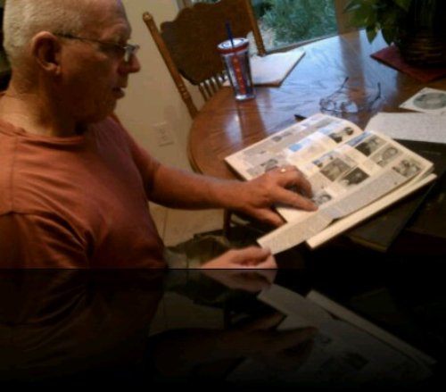 Cimaron Neugebauer | The Salt Lake Tribune
Retired trooper Martin Luther Turner III looks through a Utah Highway Patrol yearbook at his home in southern Utah.