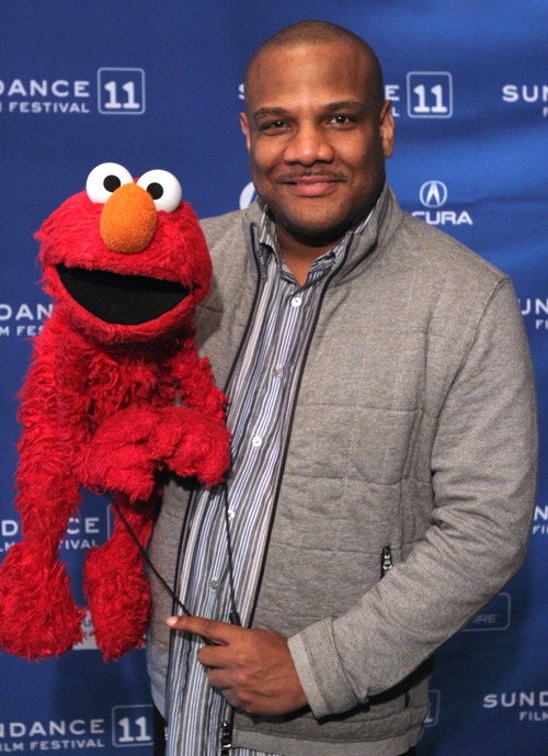 Rick Egan   |  The Salt Lake Tribune
Puppeteer Kevin Clash is shown with Elmo in Park City on Jan. 23 before the screening of "Being Elmo: A Puppeteer's Journey."