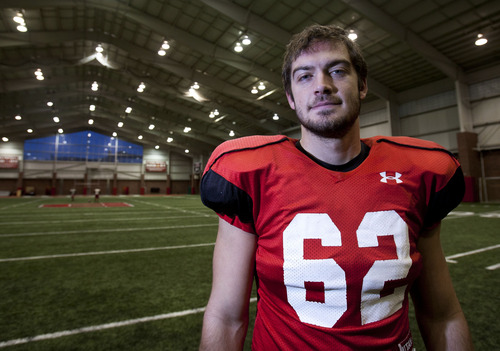 Steve Griffin | The Salt Lake Tribune
Utah's Patrick Greene has played in every game since he was a freshman and handled all the snapping duties in the kicking game for 503 snaps to date.