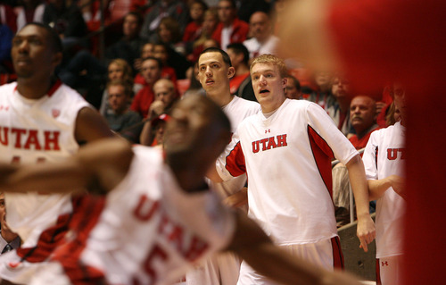 Steve Griffin | The Salt Lake Tribune


The Utah bench jumps up as they watch to see if Jarred DuBois shot falls during second half action of the Utah versus Idaho State basketball game at the Huntsman Center on the campus of the University of Utah in Salt Lake City, Utah Wednesday November 21, 2012.