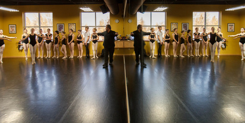 Trent Nelson  |  The Salt Lake Tribune
Derryl Yeager teaching a ballet class at the Pioneer High School for the Performing Arts Tuesday November 13, 2012 in American Fork.
