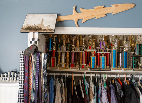 Trent Nelson  |  The Salt Lake Tribune
Chess trophies fill the closet of Kayden Troff, who took first place in the world among 13- to 14-year-olds in the World Youth Chess Tournament in Slovenia.