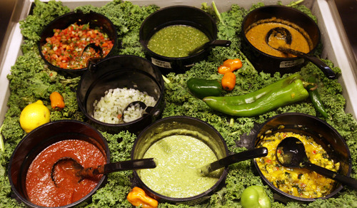 Steve Griffin | The Salt Lake Tribune


The fresh salsa bar at the Cantina Southwestern Grill in Jordan Commons in Sandy.
