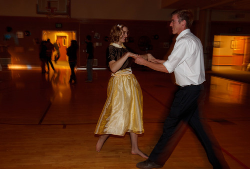 Trent Nelson  |  The Salt Lake Tribune
Chelsea Markham and Tom Christiansen at a dance at the Salt Lake University Institute of Religion, Friday November 16, 2012 in Salt Lake City.