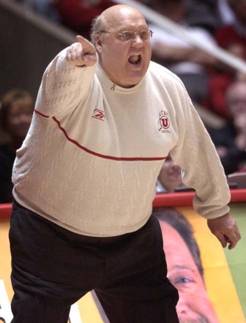 Tribune file photo
Then Utes basketball coach Rick Majerus coaches his team to a win against Wyoming on Jan. 17, 2004, in Salt Lake City. Majerus died of heart failure Dec. 1, 2012, at age 64. Photo by Leah Hogsten/The Salt Lake Tribune