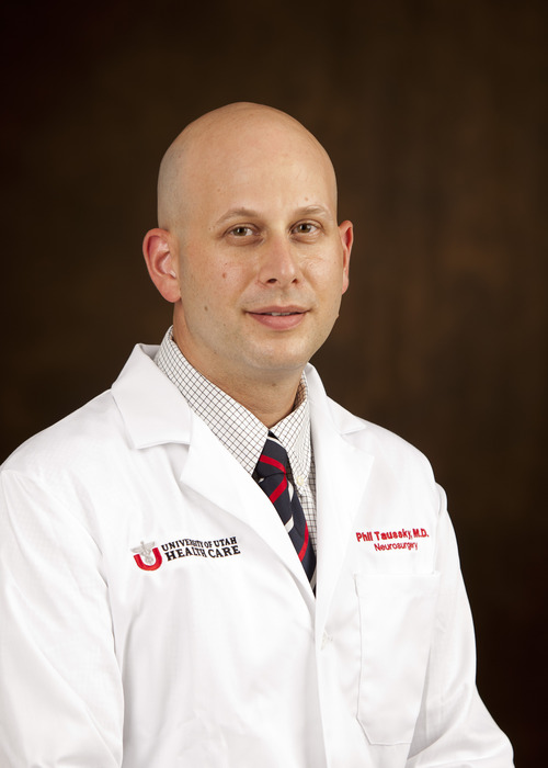 University of Utah neurosurgeon Philipp Taussky, the only doctor in Utah currently trained to use the Pipeline device, a new tool for repairing brain aneurysms. 
Courtesy: The University of Utah