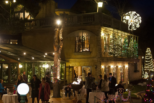 Chris Detrick  |  The Salt Lake Tribune
Guests walk around La Caille during their "Light's On" party.