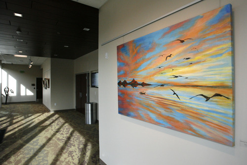 Rick Egan  | The Salt Lake Tribune 

The Chevron Gallery, in the new Davis County Administration Building, which is both a business office and an gallery full of paintings and other artworks. Wednesday, November 28, 2012.
