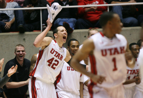 Steve Griffin | The Salt Lake Tribune


Utah's Jason Washburn screams from the bench after a three pointer against Boise State at the Huntsman Center  in Salt Lake City on Wednesday, Dec. 5, 2012.