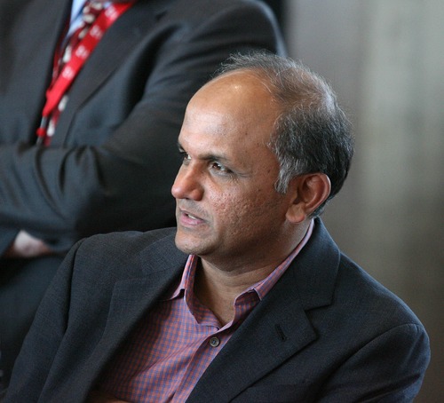 Paul Fraughton  |  The Salt Lake Tribune
President and CEO of Adobe Systems Inc. Shantanu Narayen attends the official opening of the company's new building near Point of the Mountain.