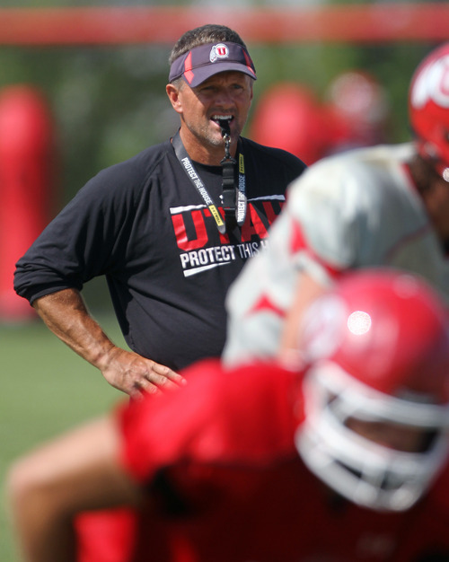 Lennie Mahler  |  The Salt Lake Tribune
"We need linemen," Utah coach Kyle Whittingham said recently. "That is the No. 1 priority for us. Most years linemen take up about one-third of our class and it should be no different this year."