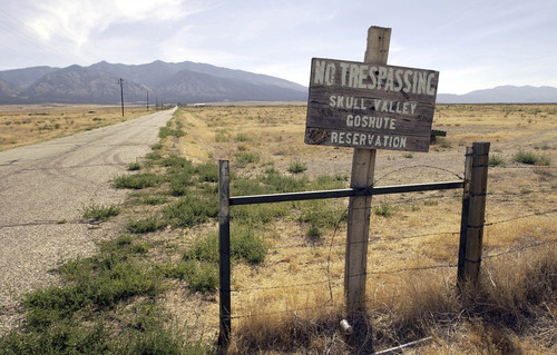 Francisco Kjolseth  |  Tribune file photo
Plans for a high-level nuclear waste facility as economic-development project on the Skull Valley Goshute reservation caused deep strife among tribal members. Some saw it as a desecration of sacred land and others saw it as a potential salvation with promises of lucrative payments.