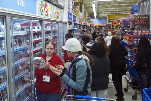 Chris Detrick  |  The Salt Lake Tribune
Toys R Us, whose store in Murray was open on Thanksgiving night, is among the retailers trying to get the most out of the the holiday shopping season. It's opening all its stores later this week for 88 straight hours until Christmas Eve.