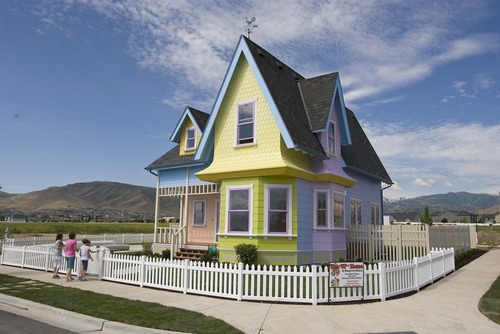 Paul Fraughton  |  The Salt Lake Tribune
A full-scale replica of the "Up" house, at 13215 S. 5390 West in Herriman, was part of the 2011  Parade of Homes.