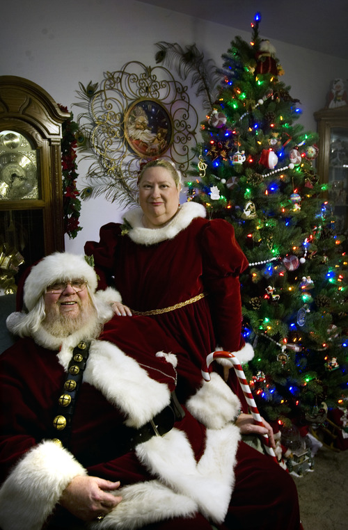Kim Raff  |  The Salt Lake Tribune
Santa Claus and his wife Alise Claus at their home in Murray on Dec. 23, 2012.  Claus legally changed his name from David Lynn Porter after a lengthy court battle.