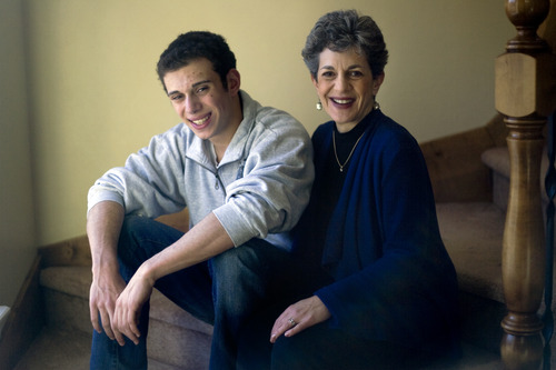 Kim Raff  |  Tribune file photo
Rep. Patrice Arent, D-Millcreek, photographed here with her son Josh Lipman at her home in Salt Lake City, is going to push a bill this legislative session that would ban smoking in cars with children present.