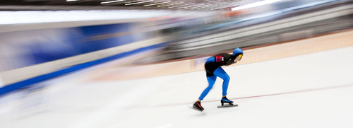 Steve Griffin | The Salt Lake Tribune


In a blur of color Maria Lamb holds her form through a turn during the women's 5000 meter race at the U.S. Long-Track Speedskating Championships at the Olympic Oval in Kearns, Utah Monday December 31, 2012. Lamb won the event.