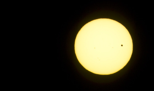 Lennie Mahler  |  The Salt Lake Tribune
Venus passes in front of the sun during the Transit of Venus on Tuesday, June 5, 2012. The next transit will occur Dec. 11, 2117.