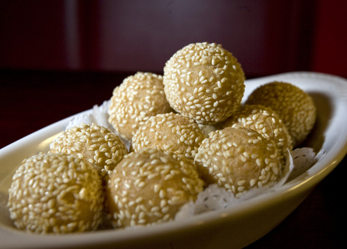 Kim Raff  |  The Salt Lake Tribune
Sesame seed balls at Red Corner China Diner in Midvale.