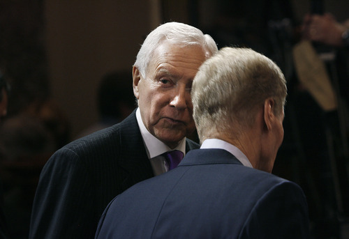 Scott Sommerdorf   |  Tribune file photo
Sen. Orrin Hatch, R-Utah, says he has "serious concerns" with the nomination of Chuck Hagel as secretary of defense. Hagel is a former colleague of Hatch, serving in the U.S. Senate for two terms.