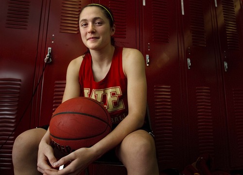Leah Hogsten  |  The Salt Lake Tribune
Judge High School junior guard Kailie Quinn is widely regarded as one of the best players in the state, averaging a double-double and sports an all-around game that is pretty rare, Thursday January 3, 2013 in Salt Lake City