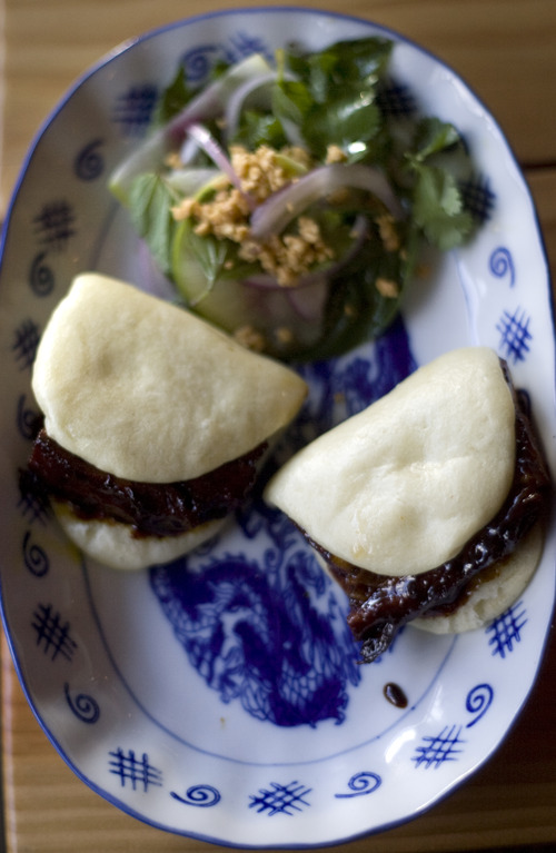 Kim Raff  |  The Salt Lake Tribune
Standout dishes of 2012:  Steamed Buns with Pork Belly Plum Alley in Salt Lake City.
